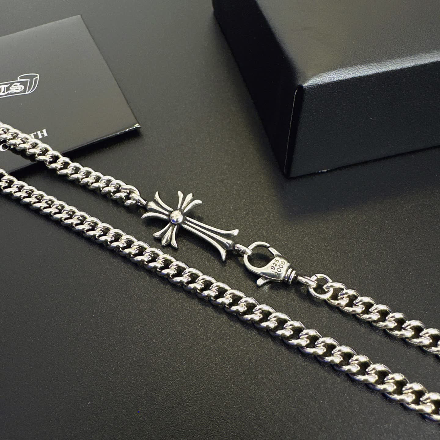 Chrome Hearts Silver Chain with Cross Pendant